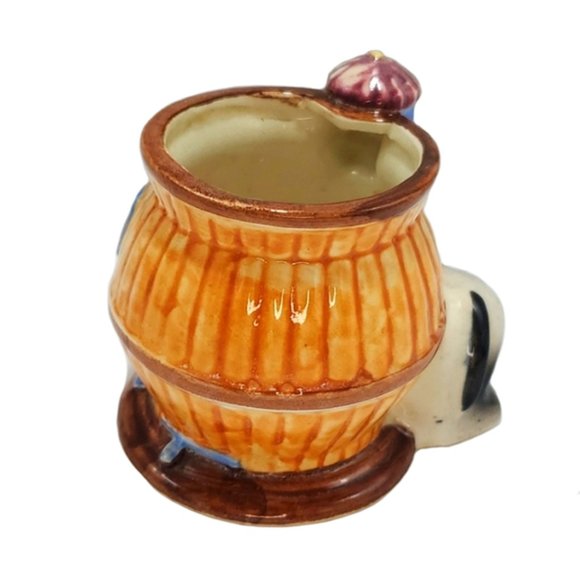 Occupied Japan Planter Sleeping Dog Potbelly Stove - Picture 4 of 7